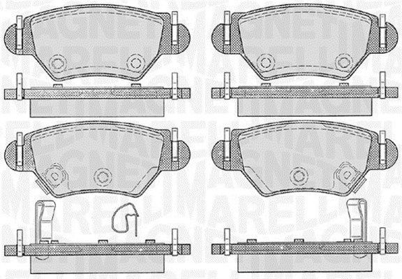 MAGNETI MARELLI Piduriklotsi komplekt,ketaspidur 363916060357